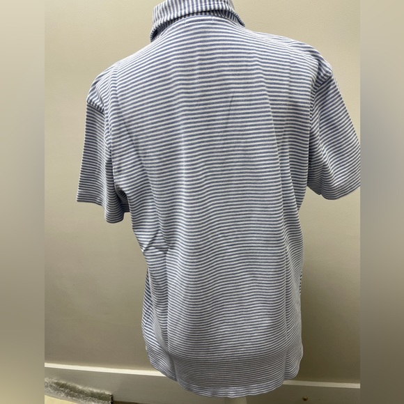 Vintage Lilly Pulitzer via Palm Beach, Medium Blue Striped Polo Shirt. - Picture 3 of 6